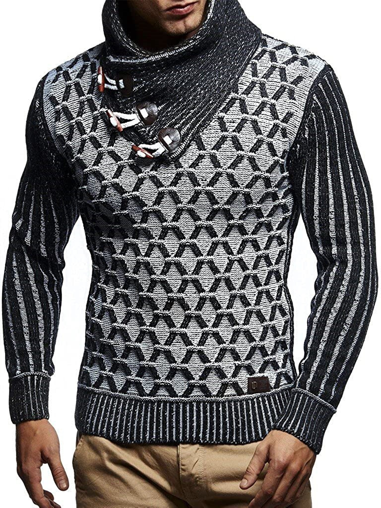 Herren Strickpullover mit innovativem Wellenmuster Echoarchiv