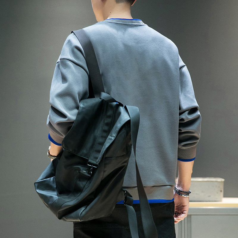 Herren Relaxed-Sweatshirt mit kontrastpaspelierten Bündchen und Clean-Rundhals Echo Archiv