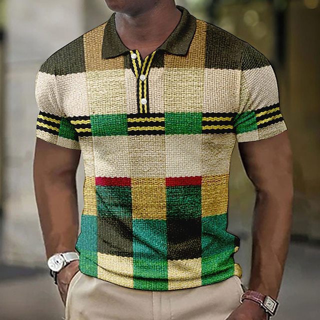 Herren Poloshirt mit modernem Grafikdesign Echoarchiv