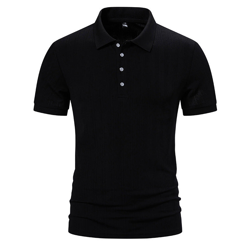 Herren Poloshirt mit strukturiertem Design und hochwertiger Baumwollmischung Echoarchiv