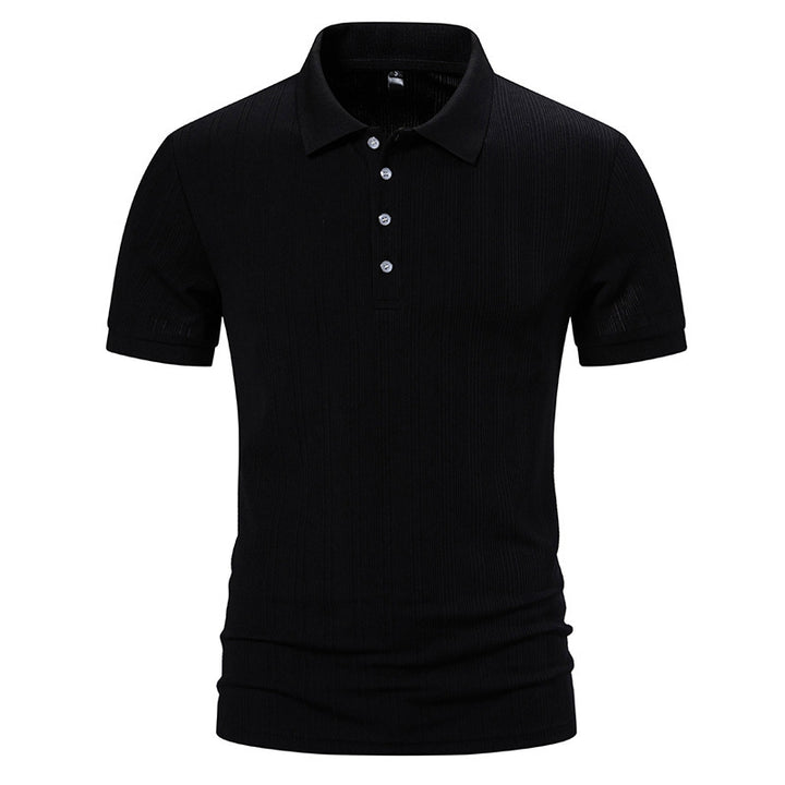 Herren Poloshirt mit strukturiertem Design und hochwertiger Baumwollmischung Echoarchiv