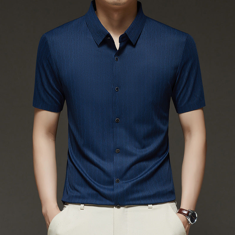 Herren Kurzarmhemd mit feiner Textur und elegantem Design Echoarchiv