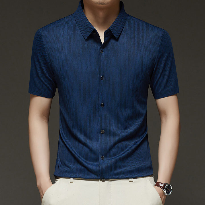 Herren Kurzarmhemd mit feiner Textur und elegantem Design Echoarchiv
