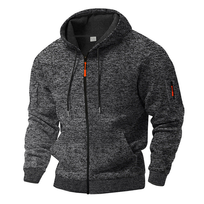 Herren Kapuzensweatjacke mit insbesondere atmungsaktiver Struktur und praktischen Taschen Echoarchiv