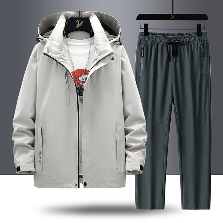 Herren Wetterfeste Outdoorjacke und Sporthose Echo Archiv