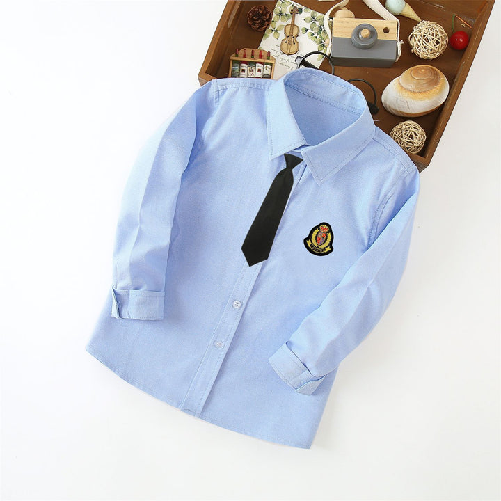 Damen klassisches Langarmhemd mit Wappen Echo Archiv