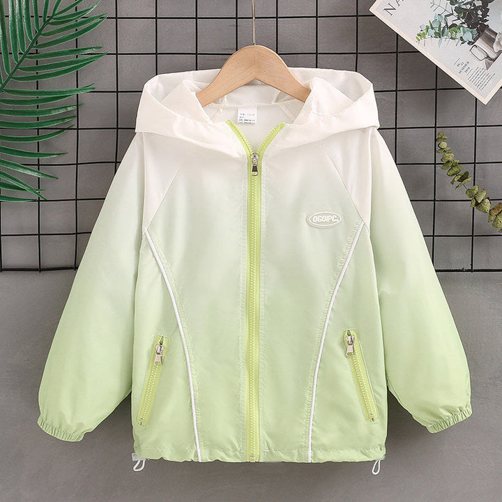 Damen nan leichter Kapuzen-Windbreaker mit Reißverschluss und verdeckten Taschen Echo Archiv
