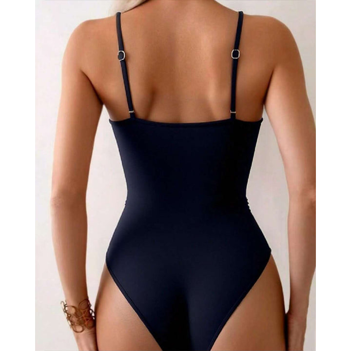 Damen Hochwertiger Cut-Out Badeanzug mit dekorativen Schnallen Echo Archiv