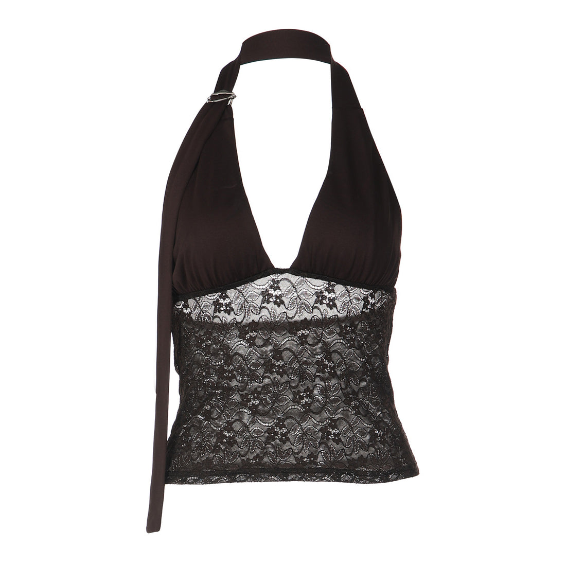 Damen Halterneck-Spitzenoberteil – Orélia