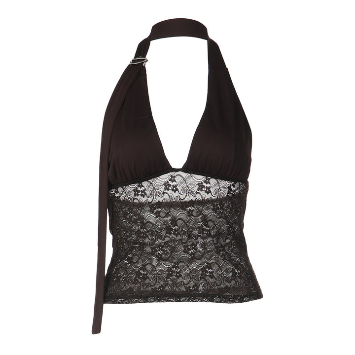 Damen Halterneck-Spitzenoberteil Echo Archiv