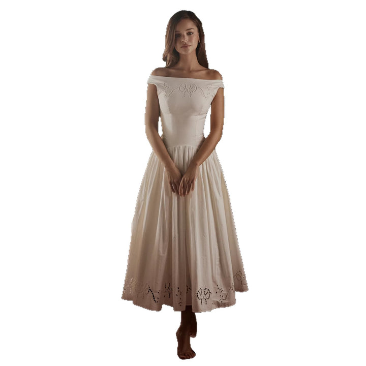 Damen Elegantes Midi-Kleid mit incisierten Details Echo Archiv