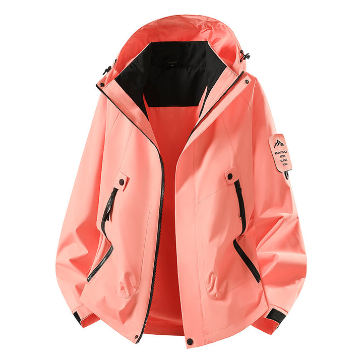 Herren Zwei-in-eins Wetterschutzjacke mit abnehmbarer Steppweste und verstellbarer Kapuze Echoarchiv