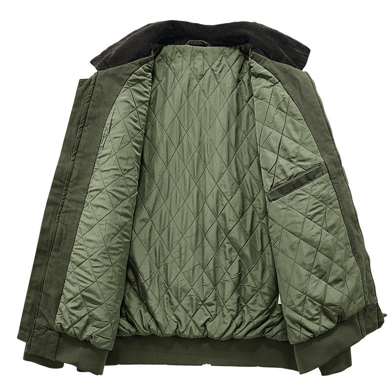Herren Modische Übergangsjacke mit samtigem Kragen Echo Archiv