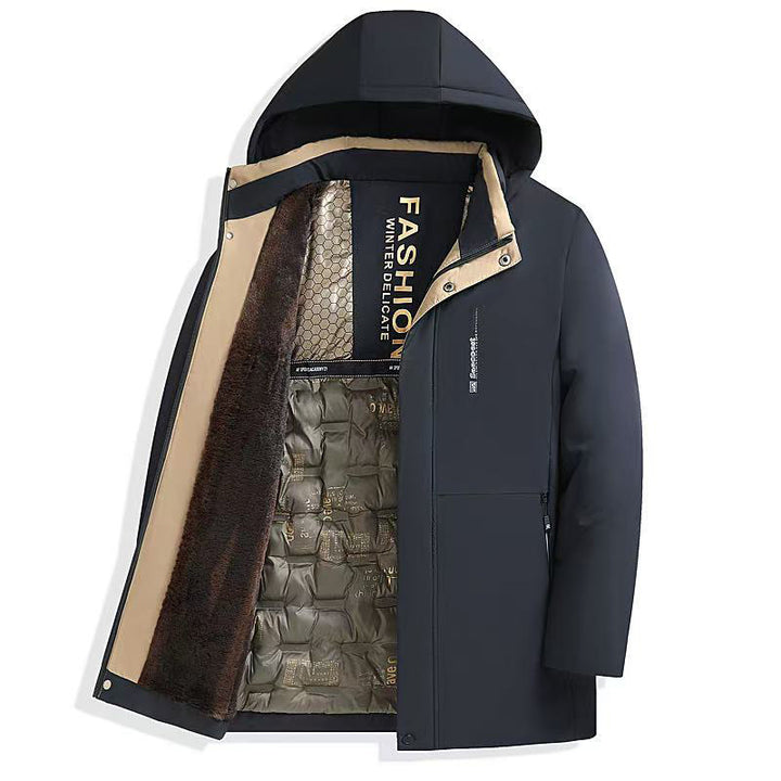Herren Warm gefütterte Steppjacke mit Kapuze Echo Archiv