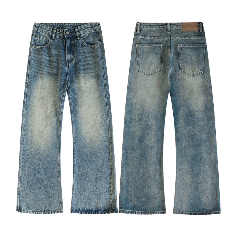 Herren Weite Schlagjeans aus gewaschenem Denim mit dezenten Fade-Effekten Echo Archiv