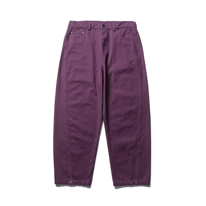 Herren Konisch geschnittene Twill-Hose mit hoher Taille und fünf Taschen Echo Archiv