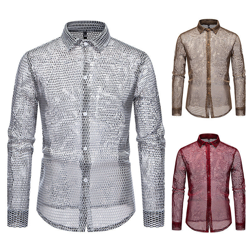 Herren Mesh-Hemd aus hochwertigem Material mit innovativem Design Echoarchiv