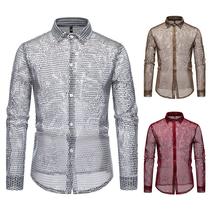 Herren Mesh-Hemd aus hochwertigem Material mit innovativem Design Echoarchiv