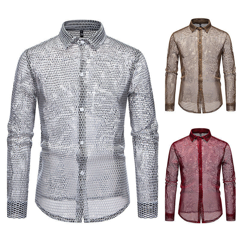 Herren Mesh-Hemd aus hochwertigem Material mit innovativem Design Echoarchiv