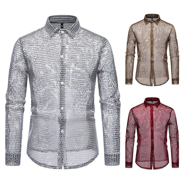 Herren Mesh-Hemd aus hochwertigem Material mit innovativem Design Echoarchiv