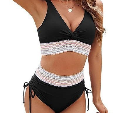 Damen Hochgeschnittener Bikini mit romantischem Spitzen-Detail Echo Archiv