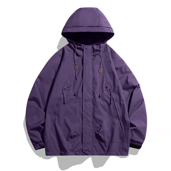 Herren lässige Outdoor-Jacke mit verstellbarer Kapuze und praktischen Taschen Echoarchiv