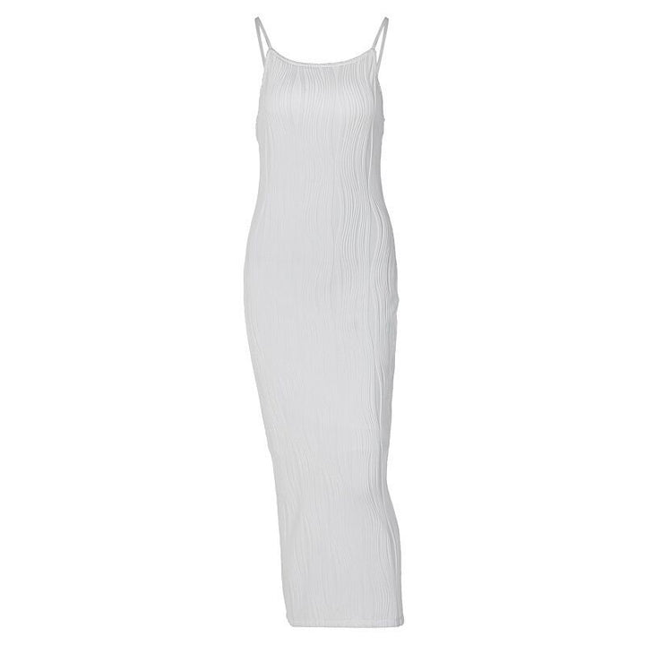 Damen Maxikleid mit elegantem Wellenmuster und figurbetontem Schnitt Echo Archiv