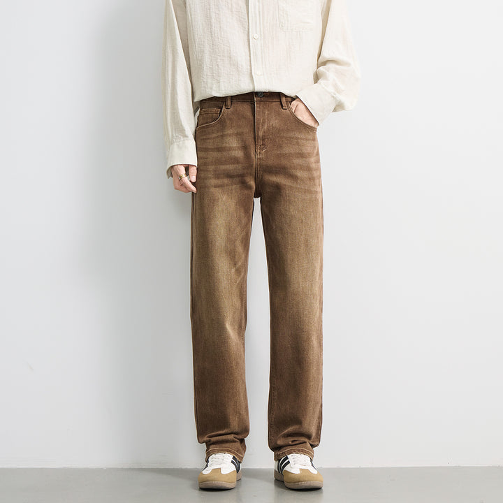 Herren Weite Relaxed‑Straight Denim‑Jeans mit mittlerer Leibhöhe und soften Used‑Effekten Echo Archiv