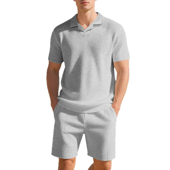Herren Casual Set aus luftiger Struktur-Baumwolle Echoarchiv
