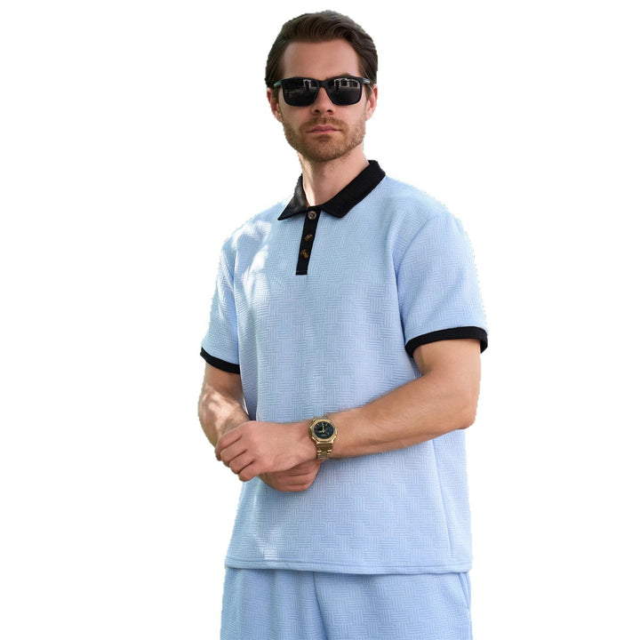Herren Poloshirt mit strukturiertem Design und modischen Kontrasten Echoarchiv