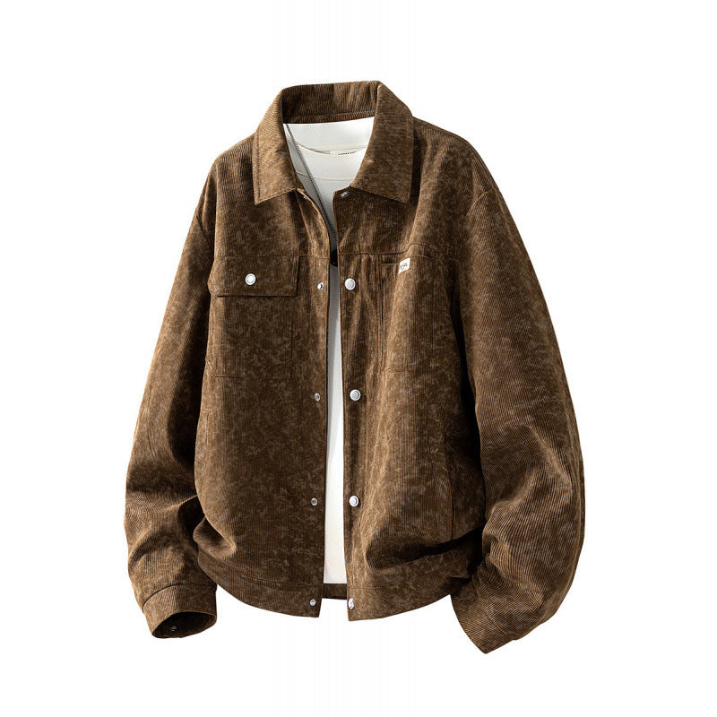 Herren Gemusterte Cordjacke mit praktischen Taschen Echo Archiv