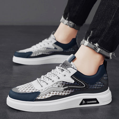 Herren atmungsaktive Wabenmesh-Street-Sneaker mit PU-Overlays, verstärkter Zehenkappe und profiliertem Gummirand Echo Archiv