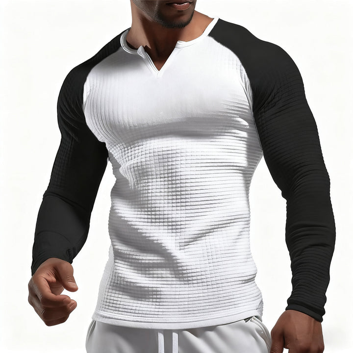 Herren Langarmshirt mit innovativem Strukturdesign Echoarchiv