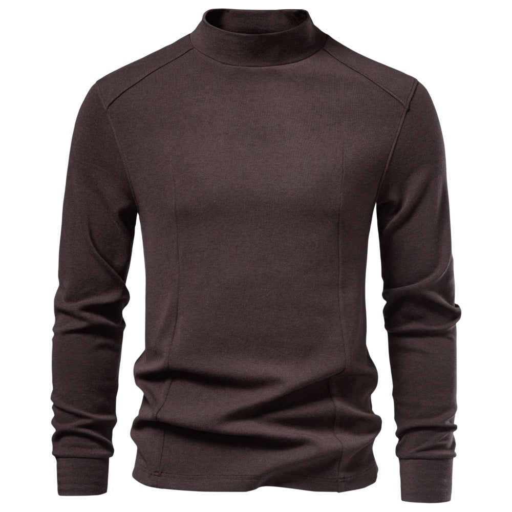 Herren Langarm Sweatshirt mit schmalem Stehkragen und Baumwollmix Echoarchiv