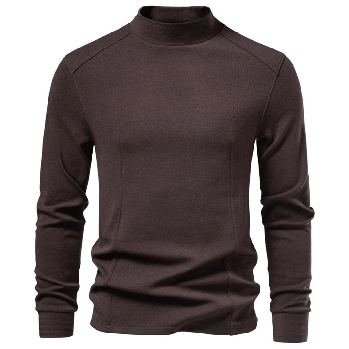 Herren Langarm Sweatshirt mit schmalem Stehkragen und Baumwollmix Echoarchiv
