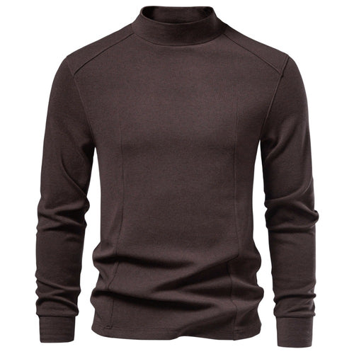 Herren Langarm Sweatshirt mit schmalem Stehkragen und Baumwollmix Echoarchiv