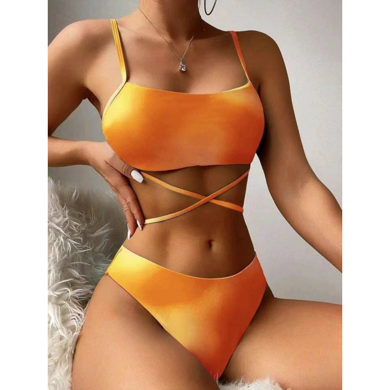 Damen Bikini-Set mit stylischem Wickelrock und verstellbaren Trägern Echo Archiv
