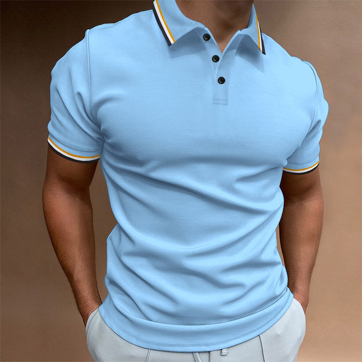 Herren Polohemd mit modischen Kontrastdetails Echoarchiv