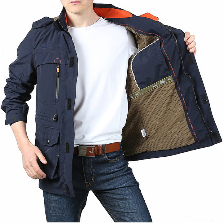 Herren nan leichte winddichte Fieldjacke mit atmungsaktivem Meshinnenfutter, zahlreichen Reißverschluss- und Klappentaschen sowie verstellbaren Ärmelmanschetten Echo Archiv