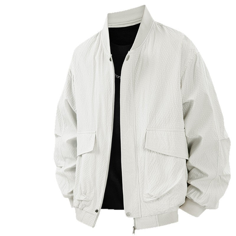 Herren lässige Bomberjacke mit praktischen Taschen Echoarchiv