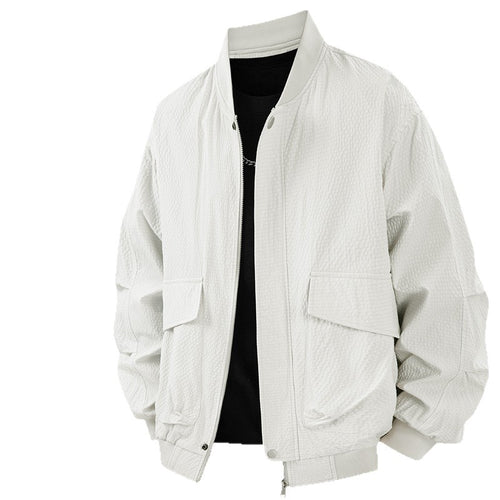 Herren lässige Bomberjacke mit praktischen Taschen Echoarchiv