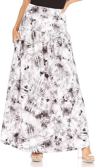 Damen Maxi-Rock mit elastischem Bund und Taschen Echo Archiv