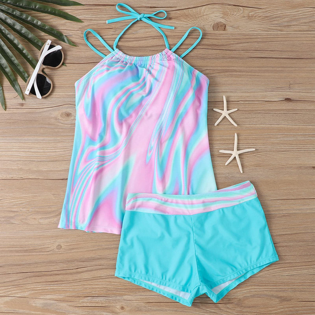 Damen Tankini-Set mit floralem Design und bequemem Hosen – Maréssa