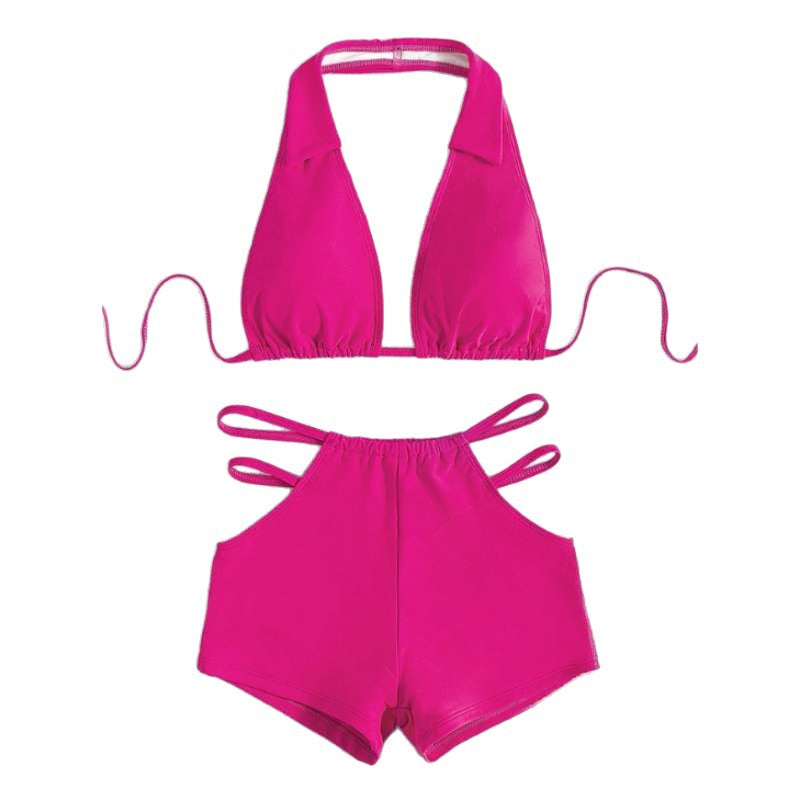 Damen Sport-Bikini mit hohem Bund und verstellbaren Trägern Echo Archiv