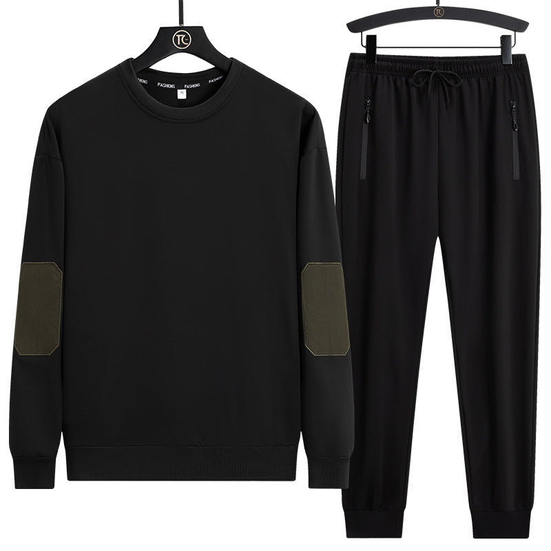 Herren Sportives Lounge-Set aus Funktionsfleece mit Ellenbogenpatches & Reißverschlusstaschen Echoarchiv