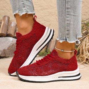 Damen  gestrickte Slip-On Plateau-Sneaker mit atmungsaktivem Obermaterial und gepolstertem Komfortfußbett Echo Archiv