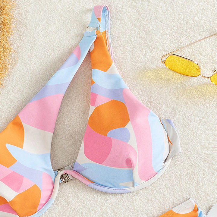 Damen Modischer Bikini mit asymmetrischem Oberteil Echo Archiv