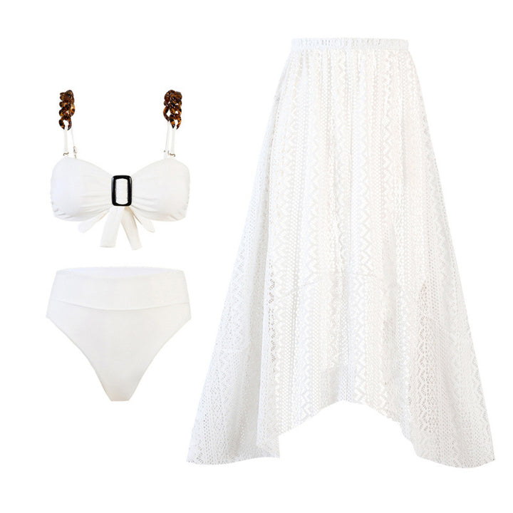 Damen Bikini-Set mit elegantem Wickelrock und raffinierten Trägerdetails Echo Archiv
