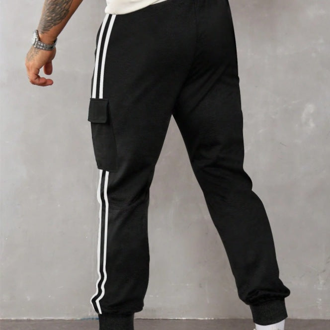 Herren Utility-Jogginghose mit aufgesetzter Känguru-Tasche und breiten Kordeln Echo Archiv