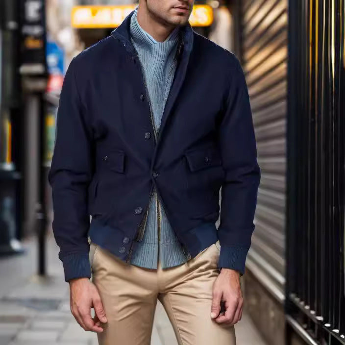 Herren modische Chino-Jacke mit praktischen Taschen Echoarchiv